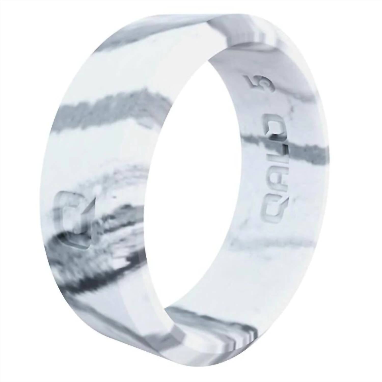 Women's Modern Silicone Ring In White Marble