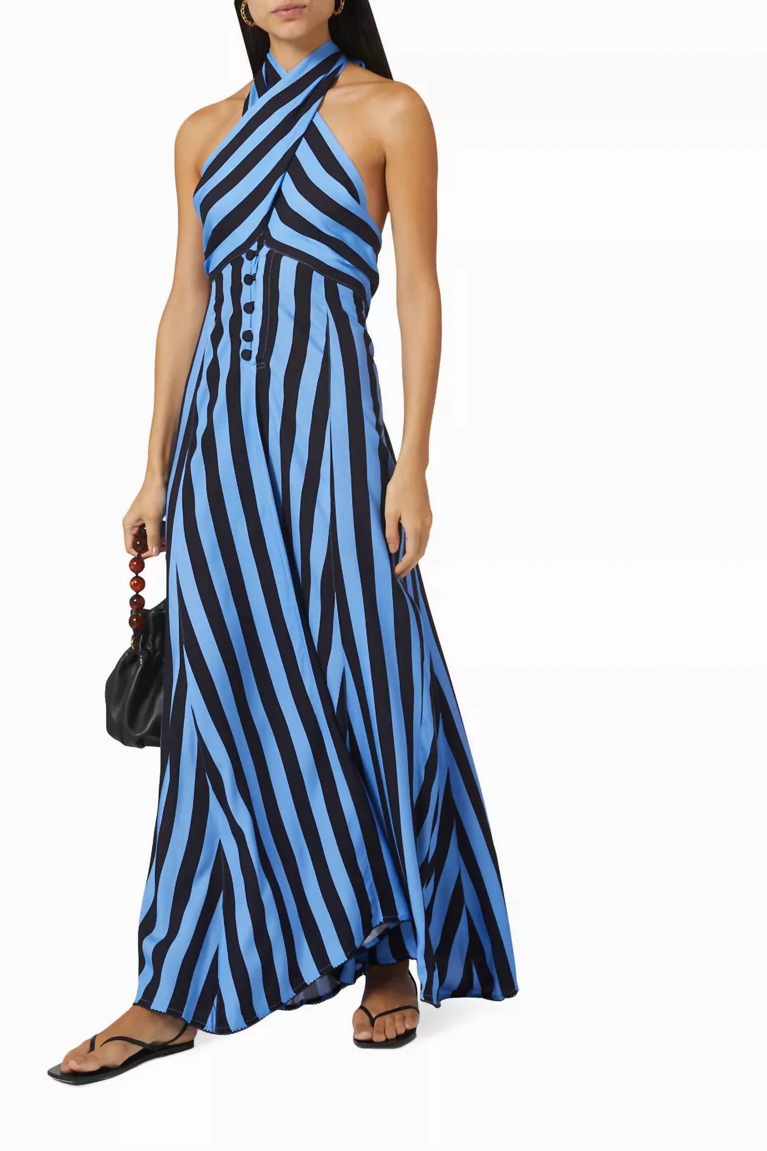 Beck Menfis Stripe Multi Wear Dress In Blue