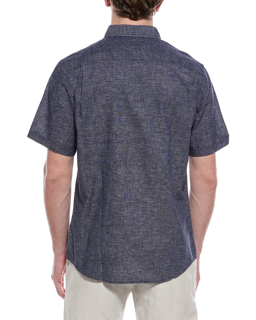 WEATHERPROOF VINTAGE Linen-Blend Mixy Solid Shirt
