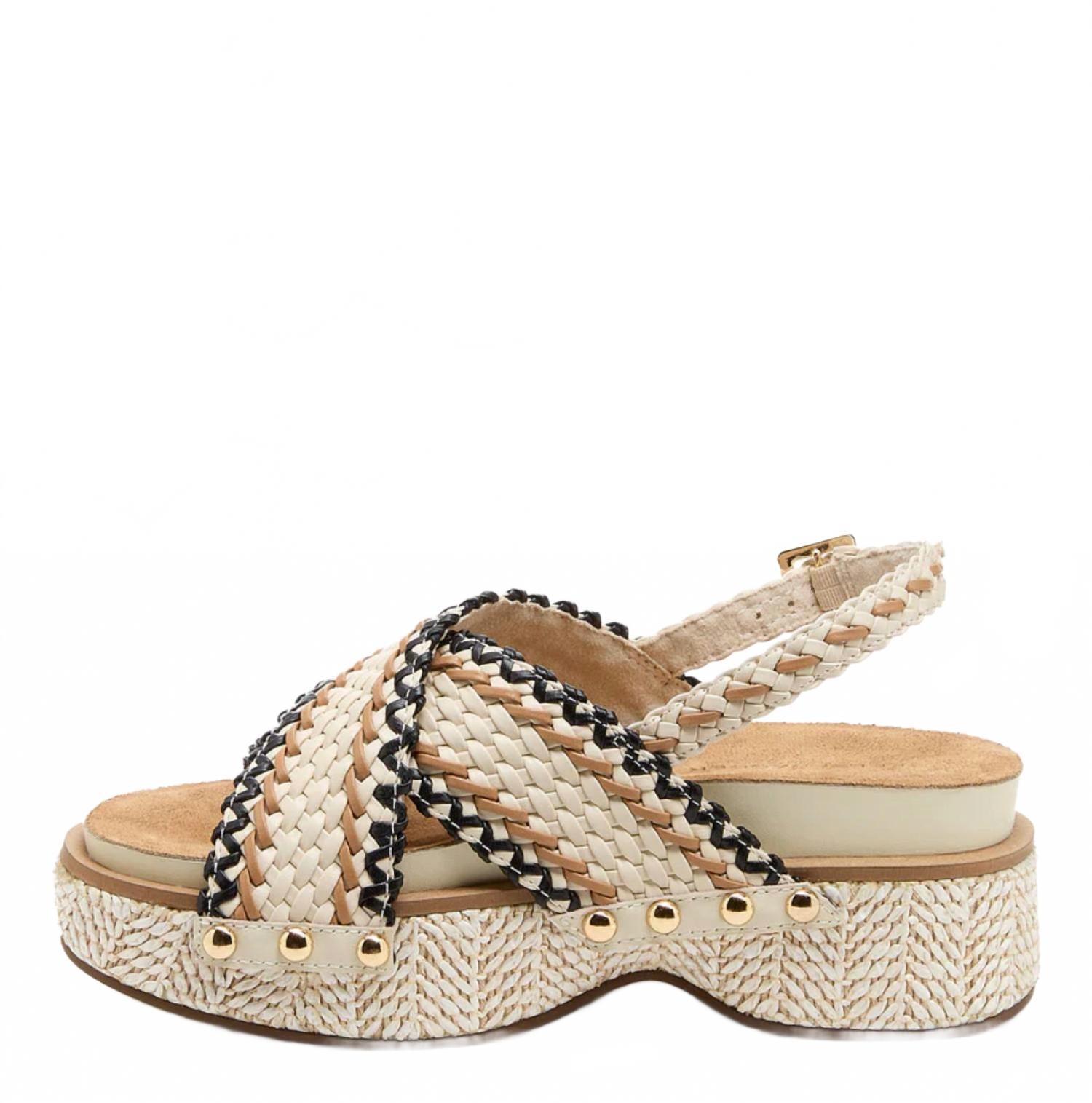 Women's Pace Platform Raffia Sandals In Shell