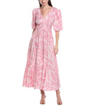 Maison Tara Printed Marrakesh Short Sleeve Midi Dress