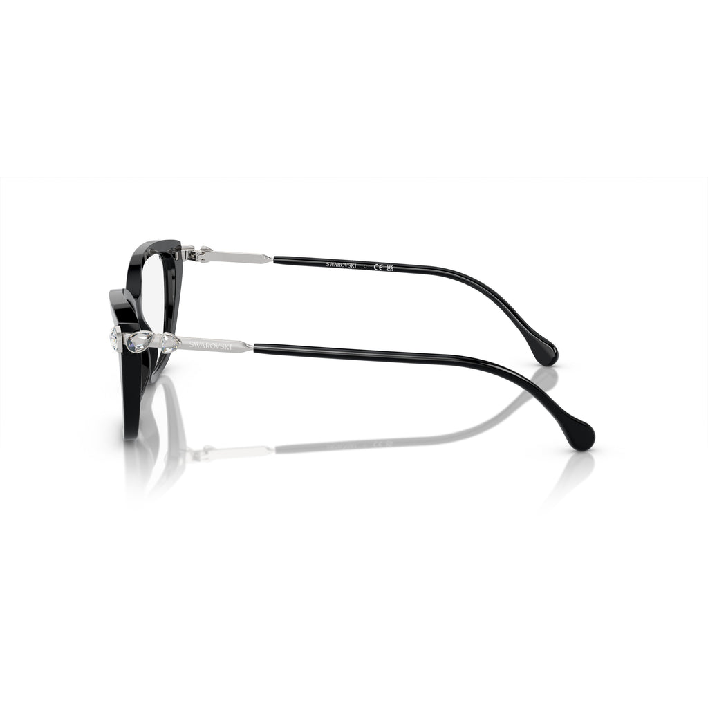 0Sk2011 Black Acetate Cat-Eye Eyeglasses with Crystal Accents