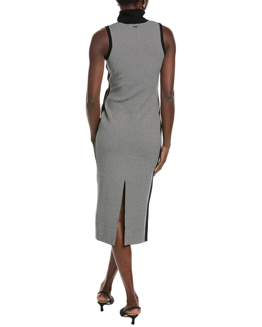 TOCCIN Peggy Turtleneck Tie-Front Sweaterdress