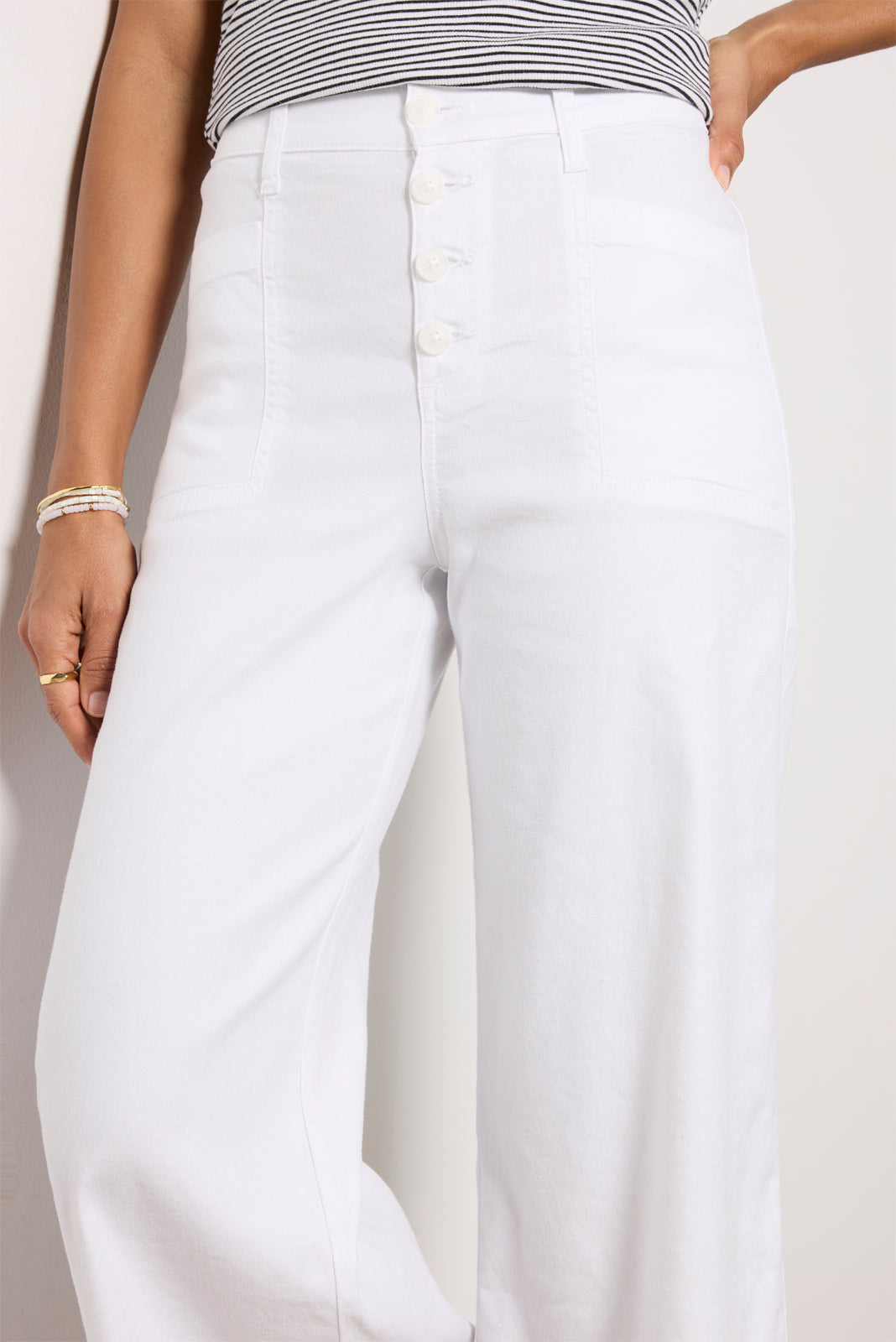 Women's Joelle Stretch Linen Cropped Wide Leg Pants