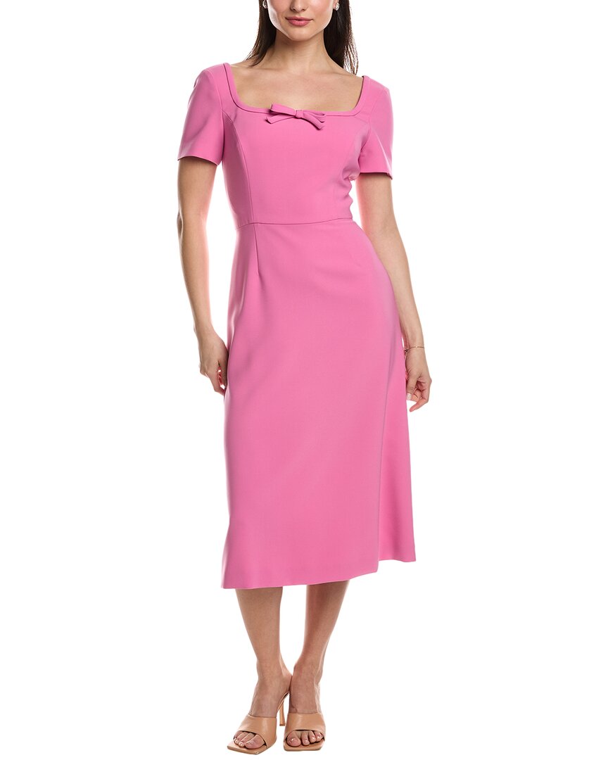 Carolina Herrera Square Neck Midi Dress