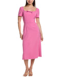Carolina Herrera Square Neck Midi Dress