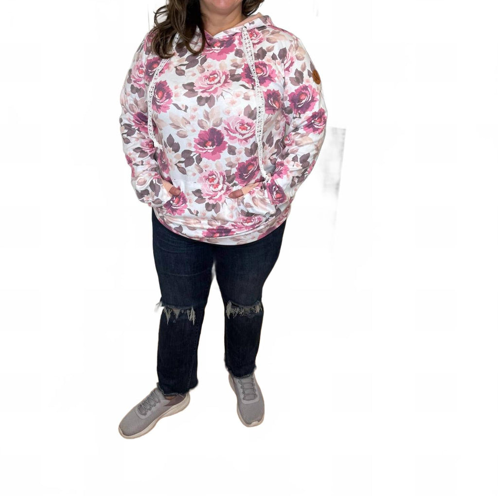 Hailey Pullover Hoodie In Autumn Blossom