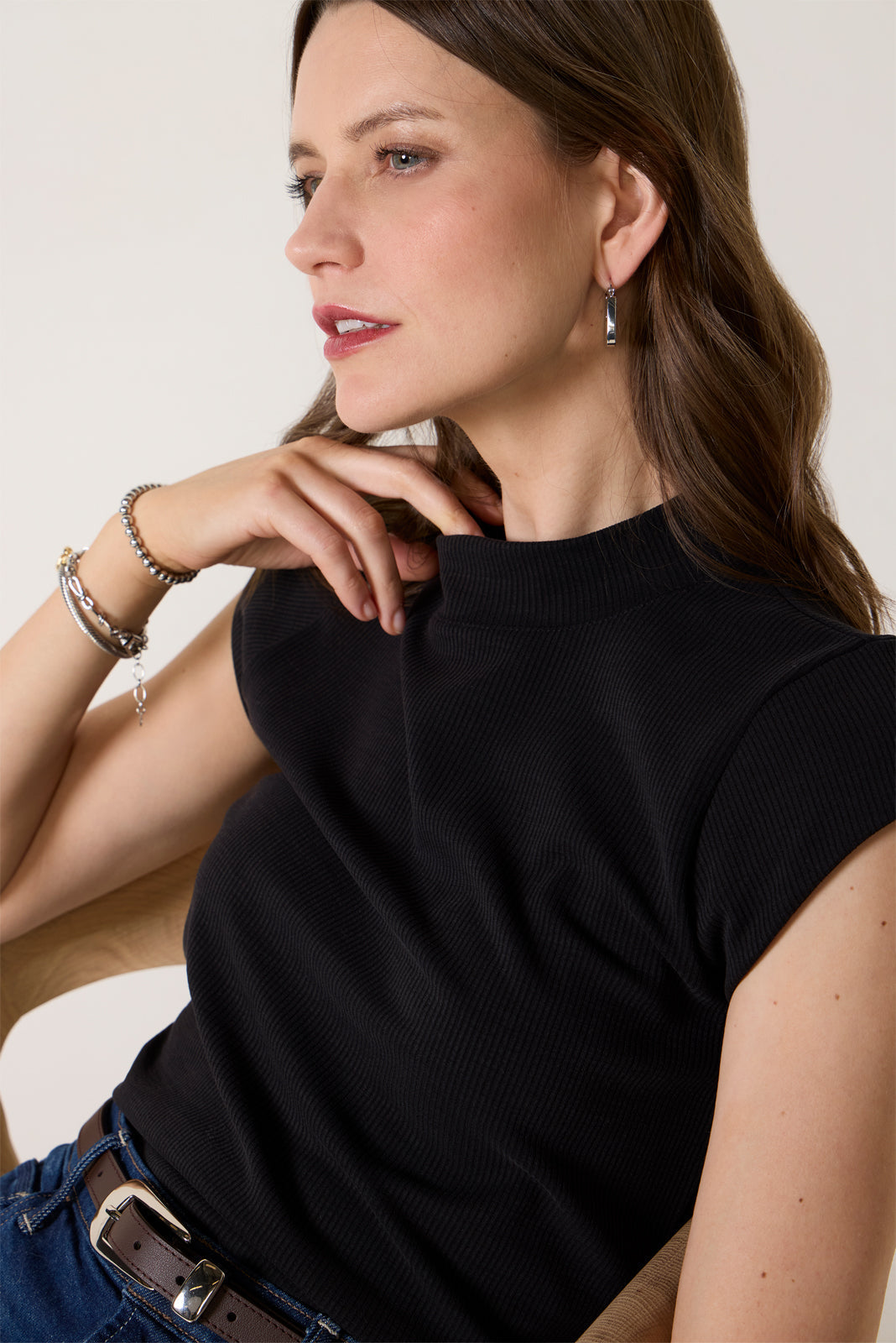 Women's Kori Mock Neck Rib Top