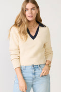 Women's Mozart Contrast Texture Knit Top