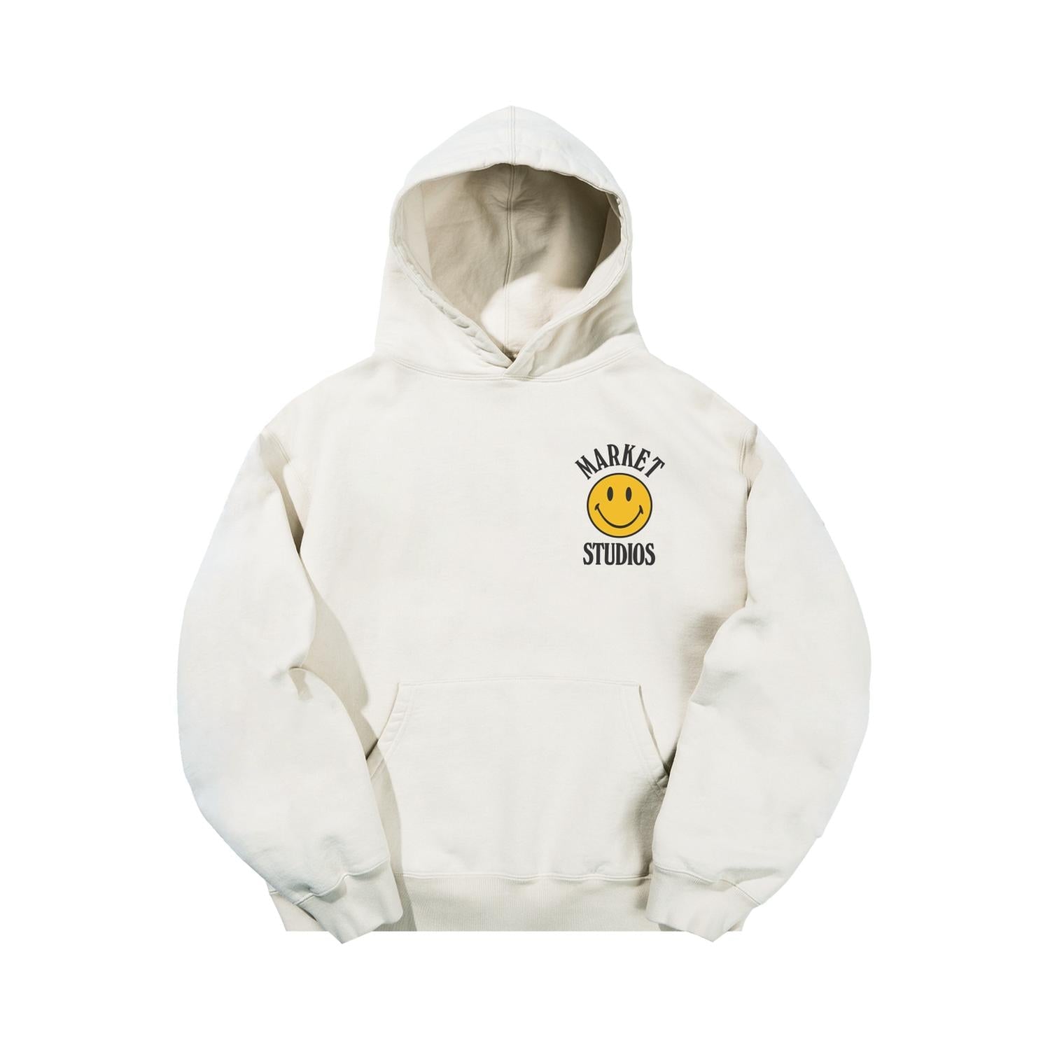 Men's Smiley Upside Down Lockup Hoodie In White