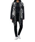 Tassel Trim Cardigan In Black