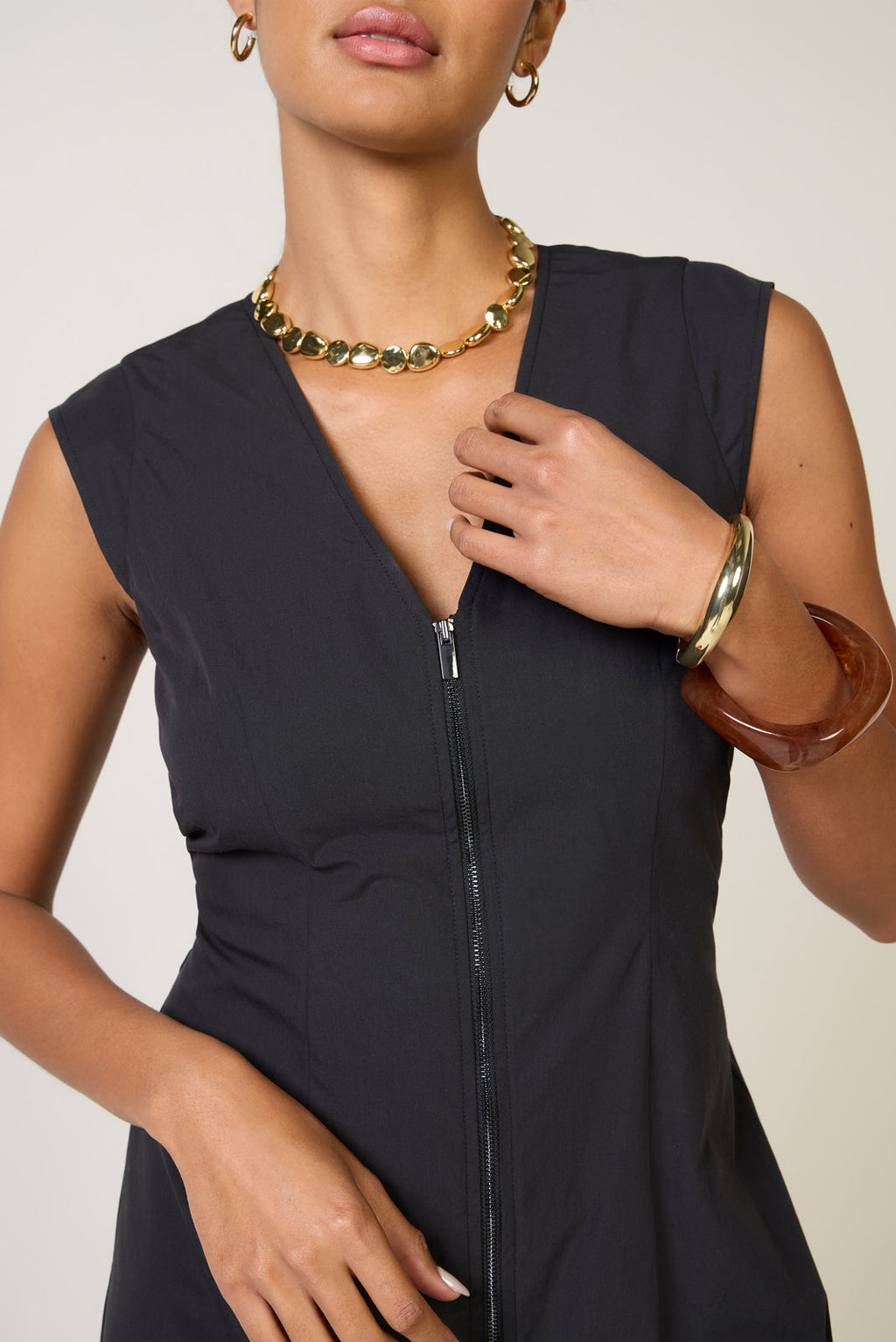 Women's Laurel Zip Front Midi Dress