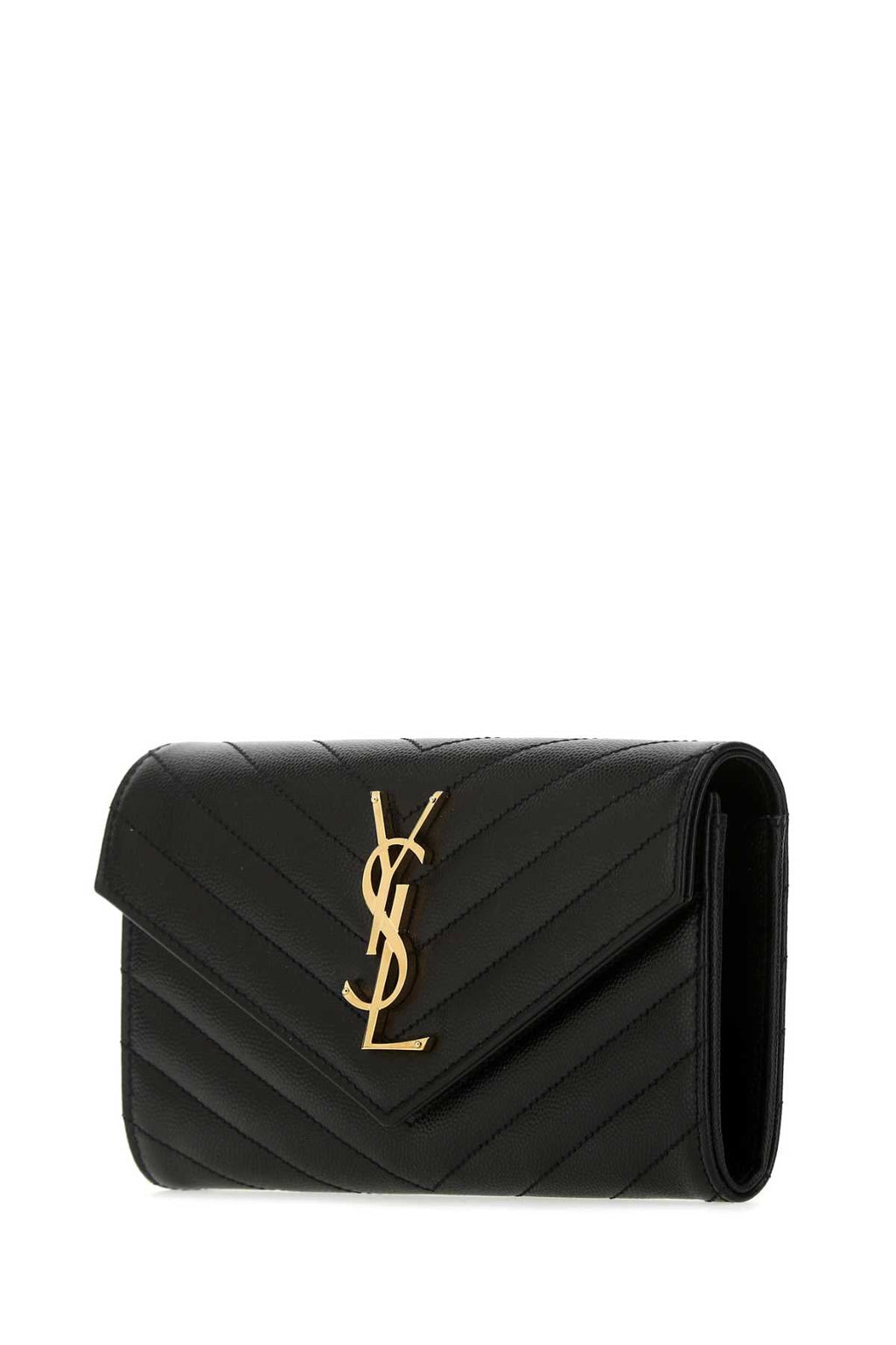 Saint Laurent Women Black Leather Wallet