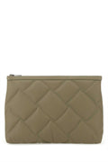 Bottega Veneta Men Khaki Leather Reversible Document Case