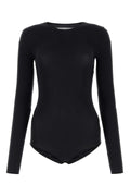 Maison Margiela Women Black Stretch Nylon Bodysuit