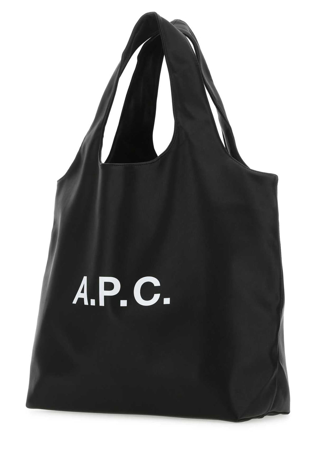 A.P.C. Unisex Black Synthetic Leather Shopping Bag