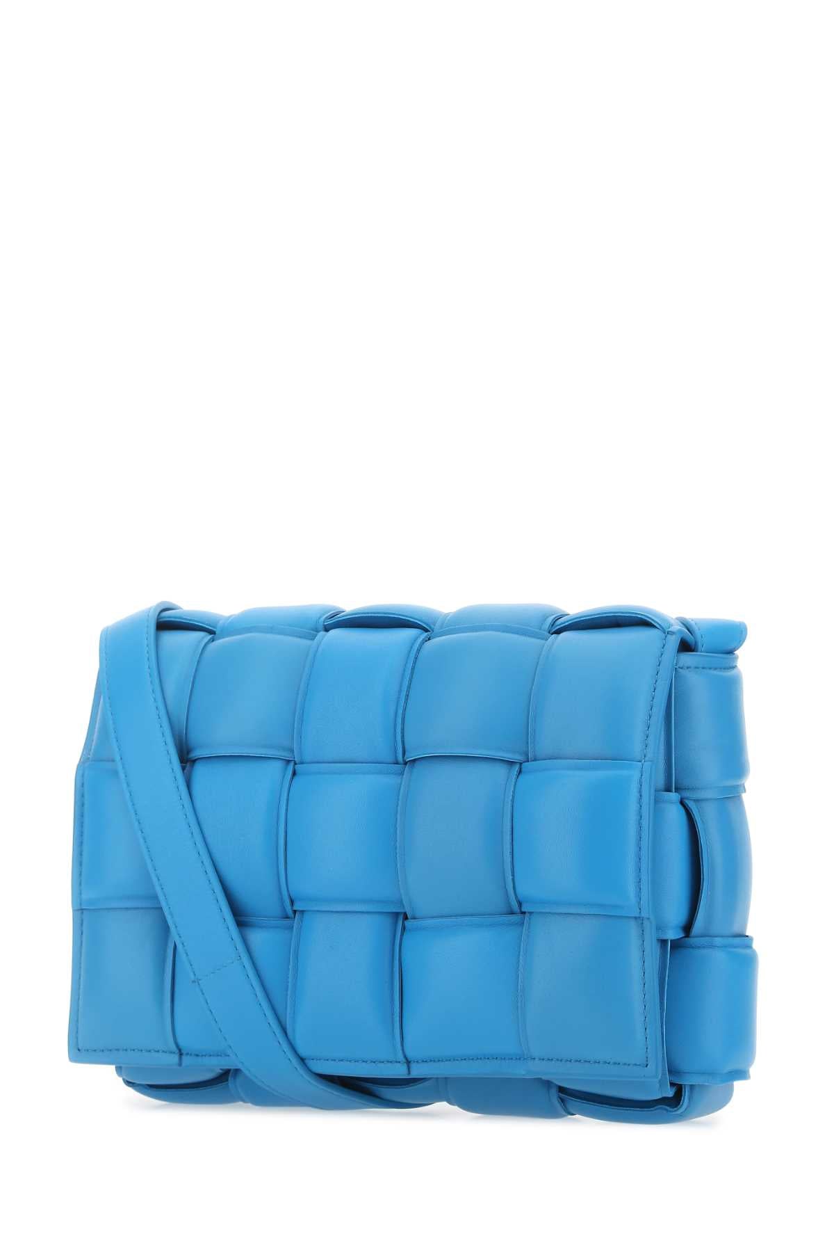 Bottega Veneta Women Turquoise Nappa Leather Small Padded Cassette Crossbody Bag