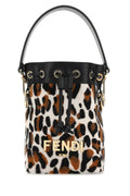 Fendi Women Printed Calf Hair And Leather Mini Mon Tresor Bucket Bag