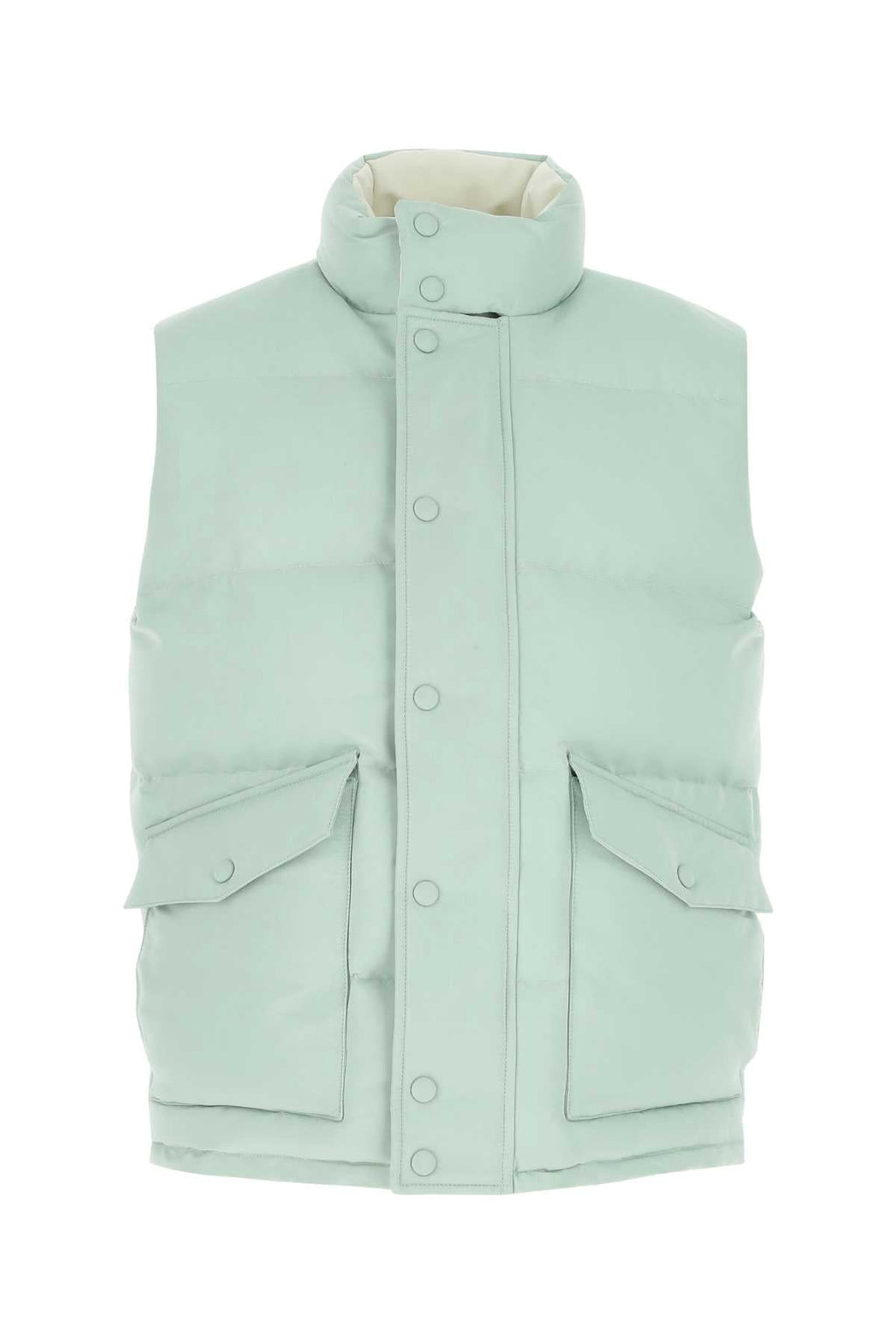 Alexander Mcqueen Men Sea Green Polyester Sleeveless Padded Jacket