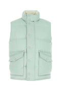 Alexander Mcqueen Men Sea Green Polyester Sleeveless Padded Jacket