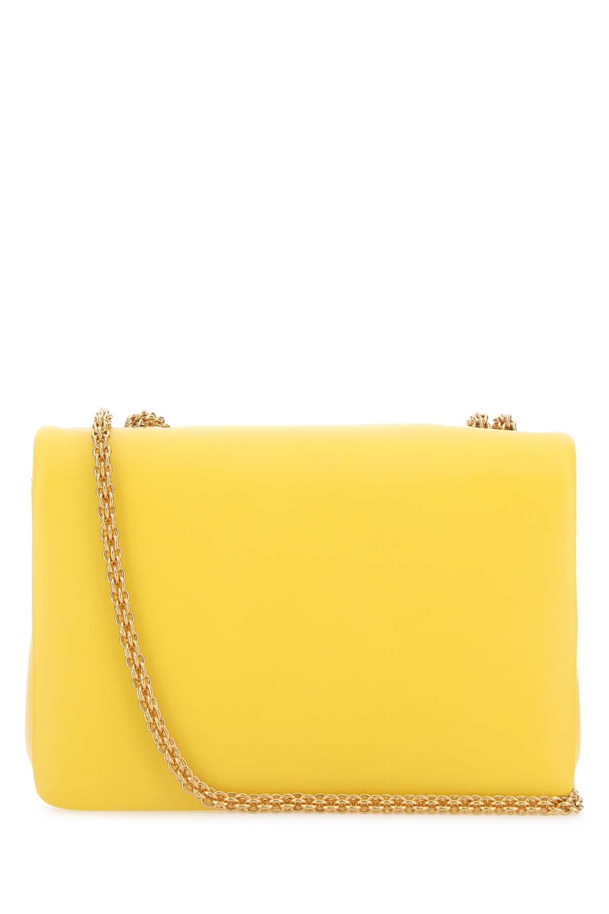 Valentino Garavani Women Yellow Nappa Leather One Stud Shoulder Bag