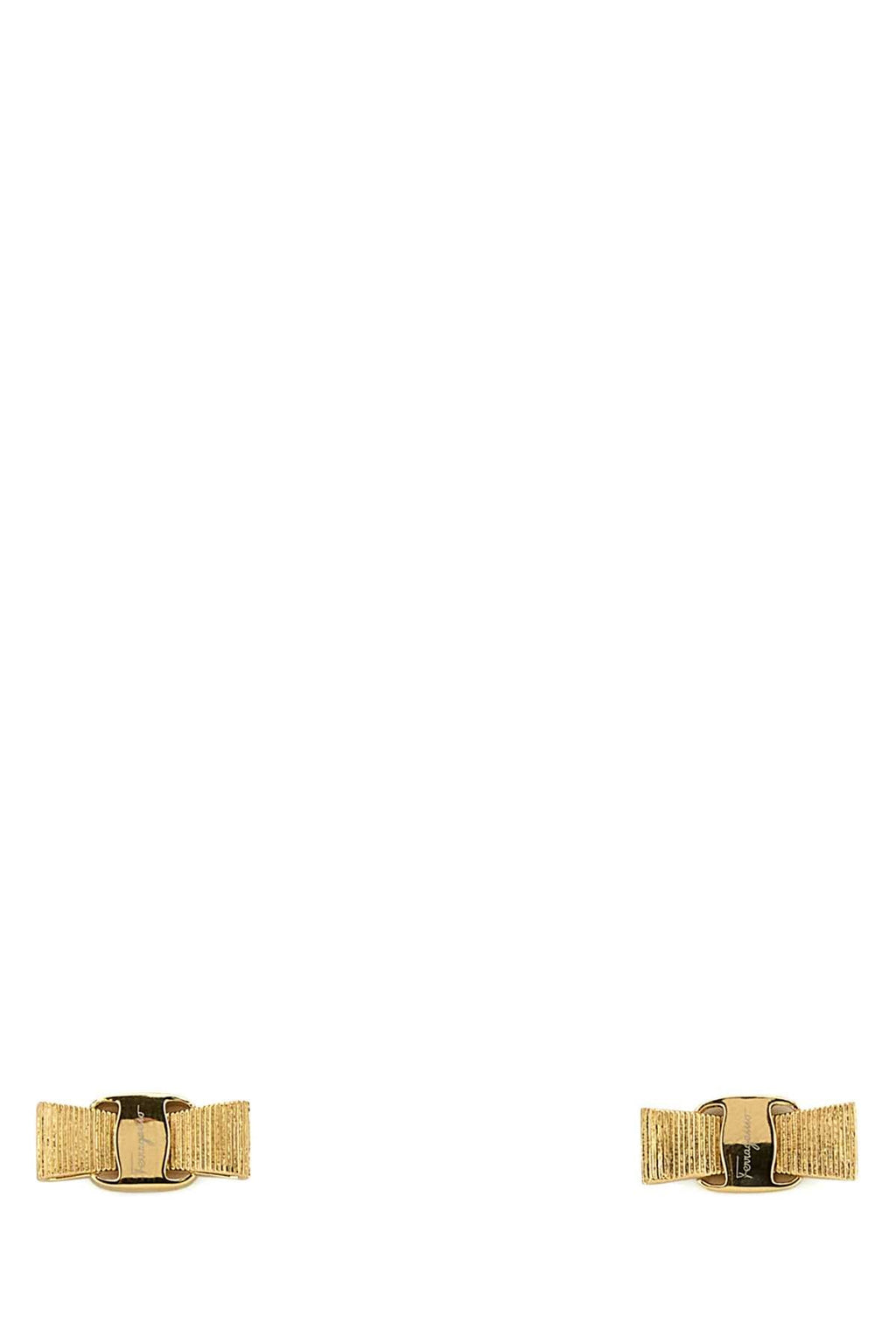 Salvatore Ferragamo Women Gold Metal Vara Earrings