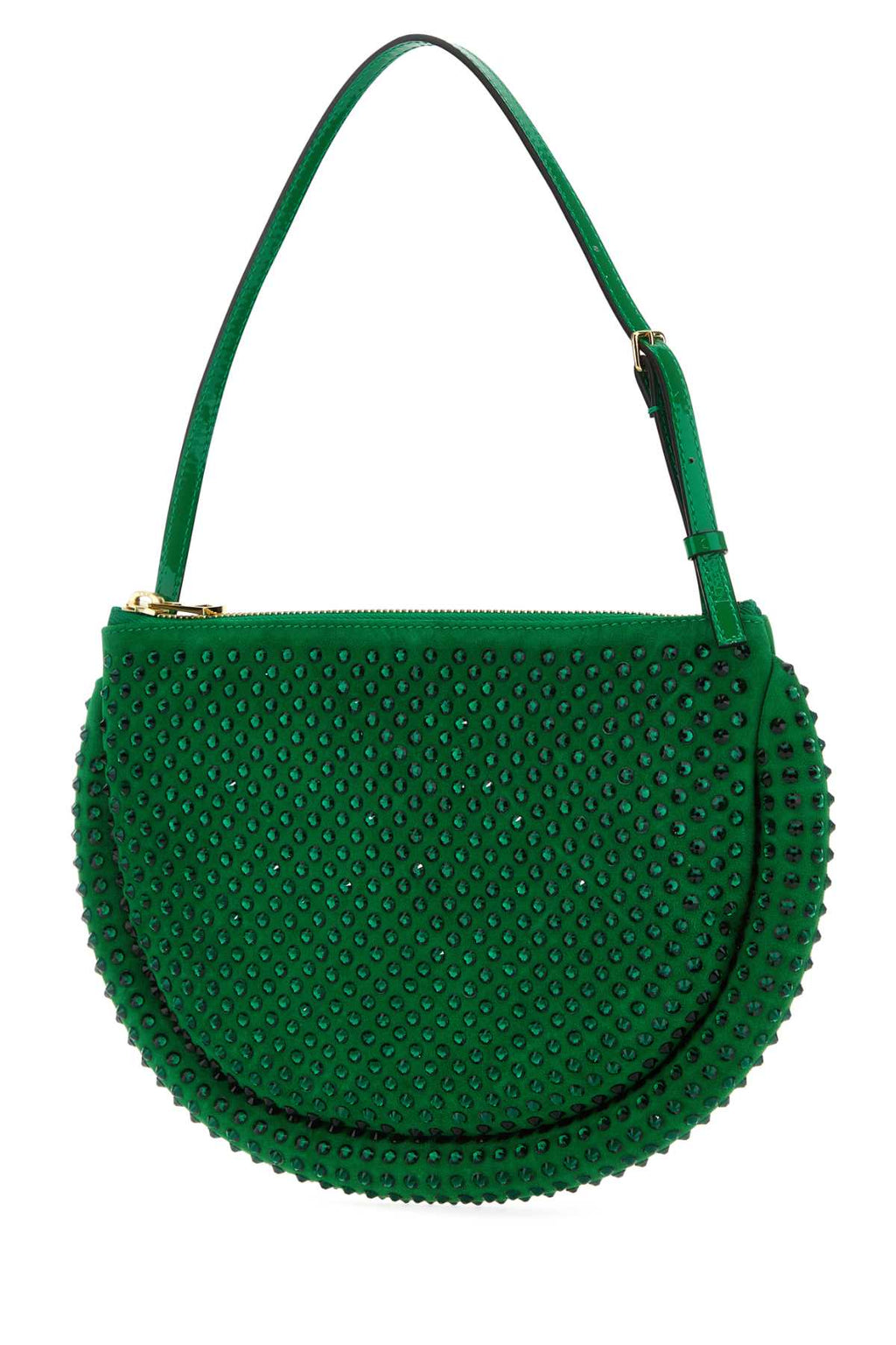 Jw Anderson Women Green Suede Bumper-Moon Shoulder Bag