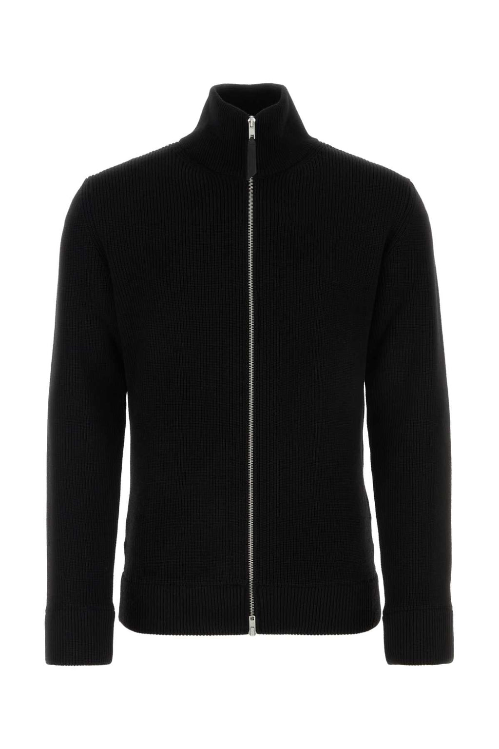 Maison Margiela Men Black Cotton Blend Cardigan