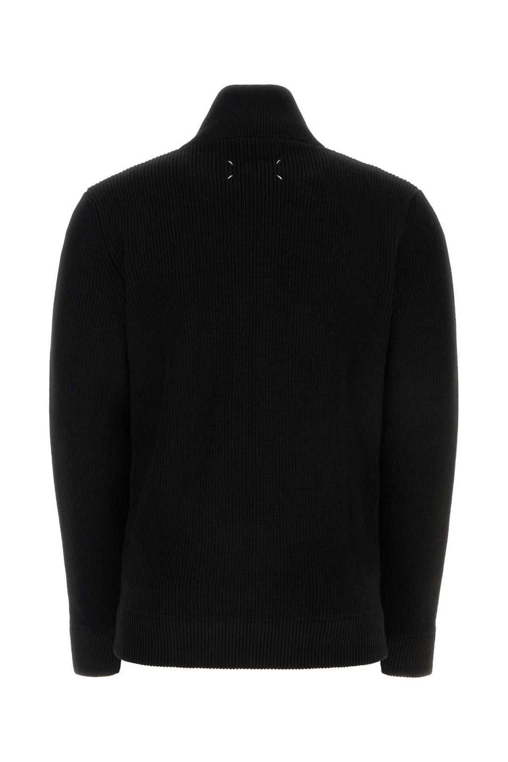 Maison Margiela Men Black Cotton Blend Cardigan