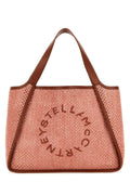 Stella Mccartney Women Pink Raffia Stella Logo Shopping Bag