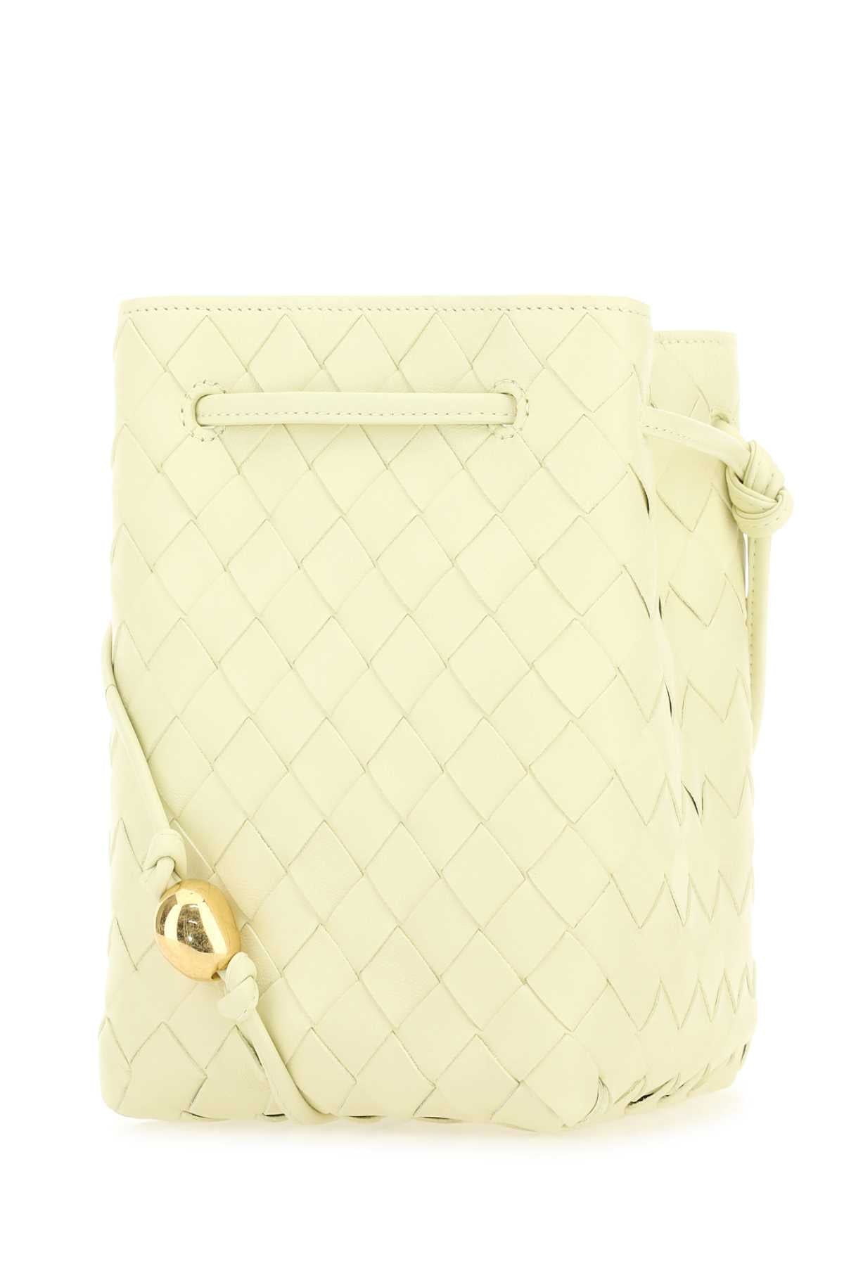 Bottega Veneta Women Pastel Yellow Leather Bucket Bag