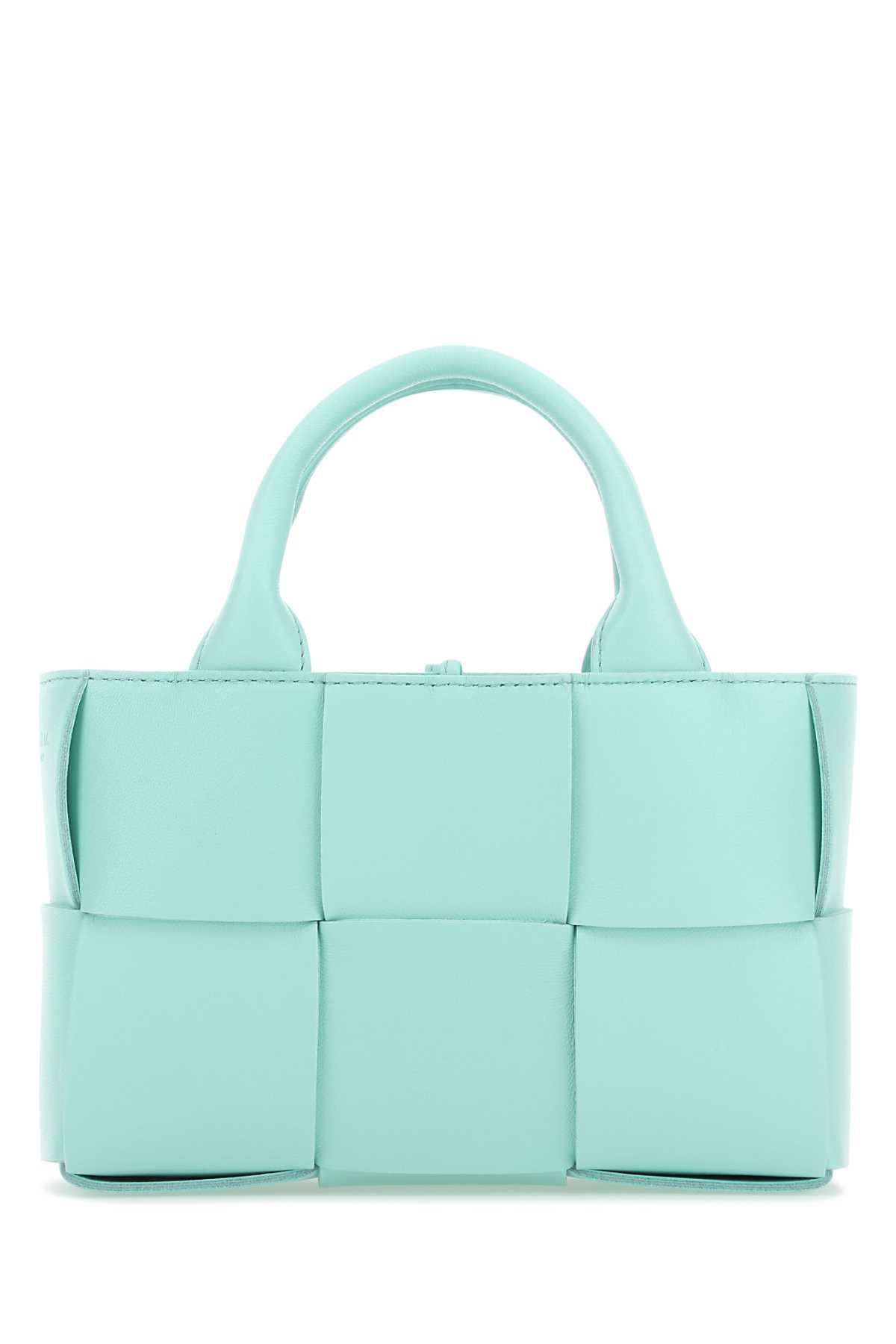 Bottega Veneta Women Light-Blue Leather Candy Arco Handbag