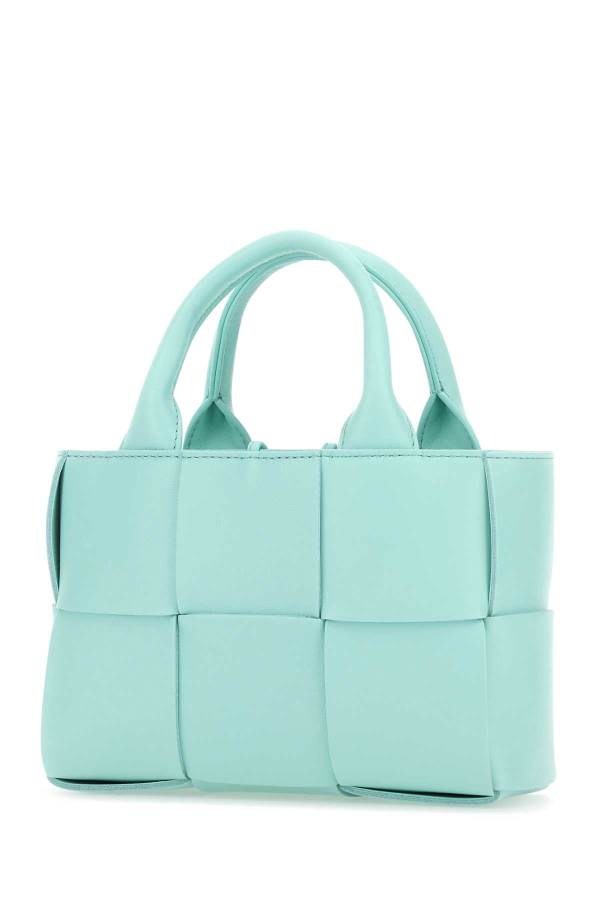 Bottega Veneta Women Light-Blue Leather Candy Arco Handbag