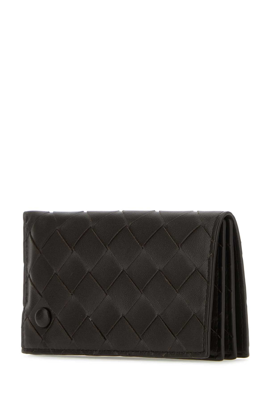 Bottega Veneta Women Dark Brown Nappa Leather Card Holder