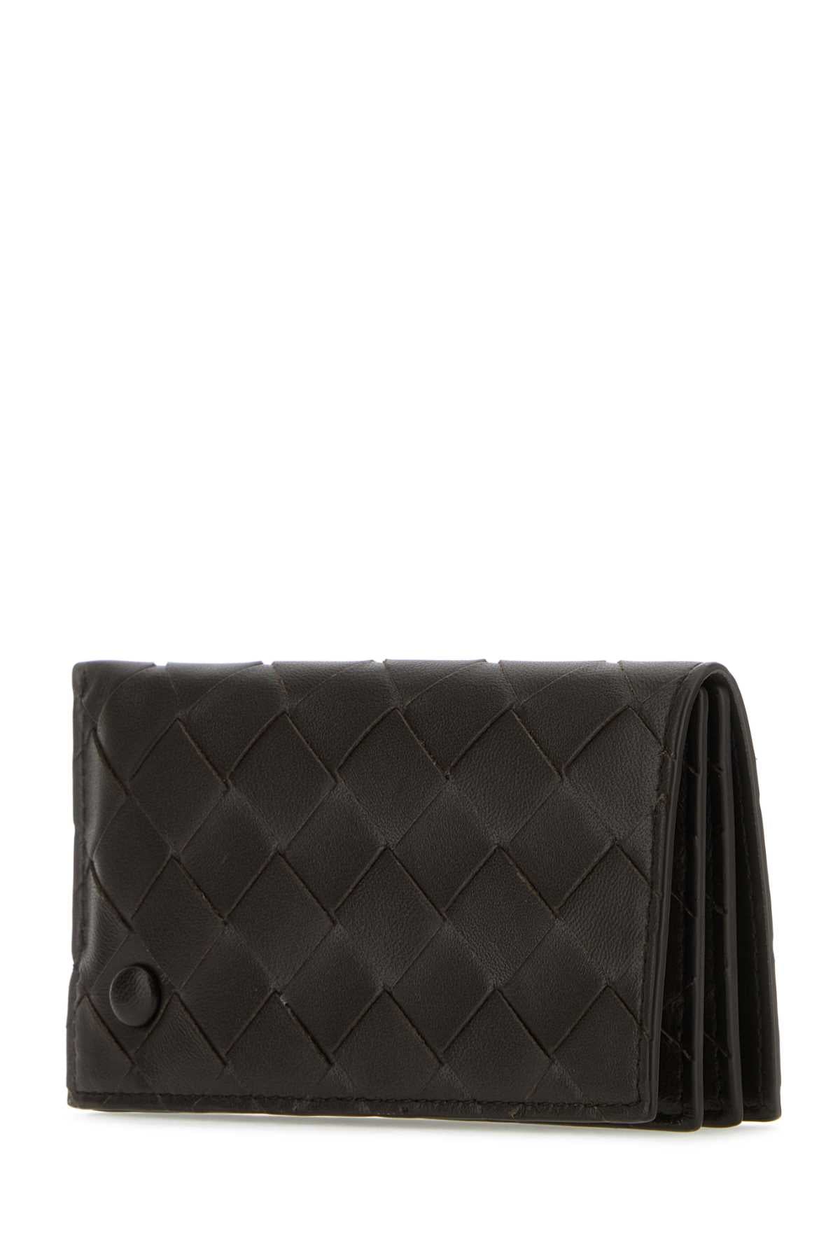 Bottega Veneta Women Dark Brown Nappa Leather Card Holder