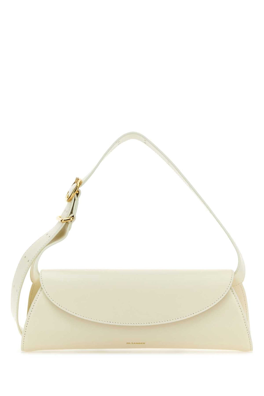 Jil Sander Women Ivory Leather Small Cannolo Shoulder Bag