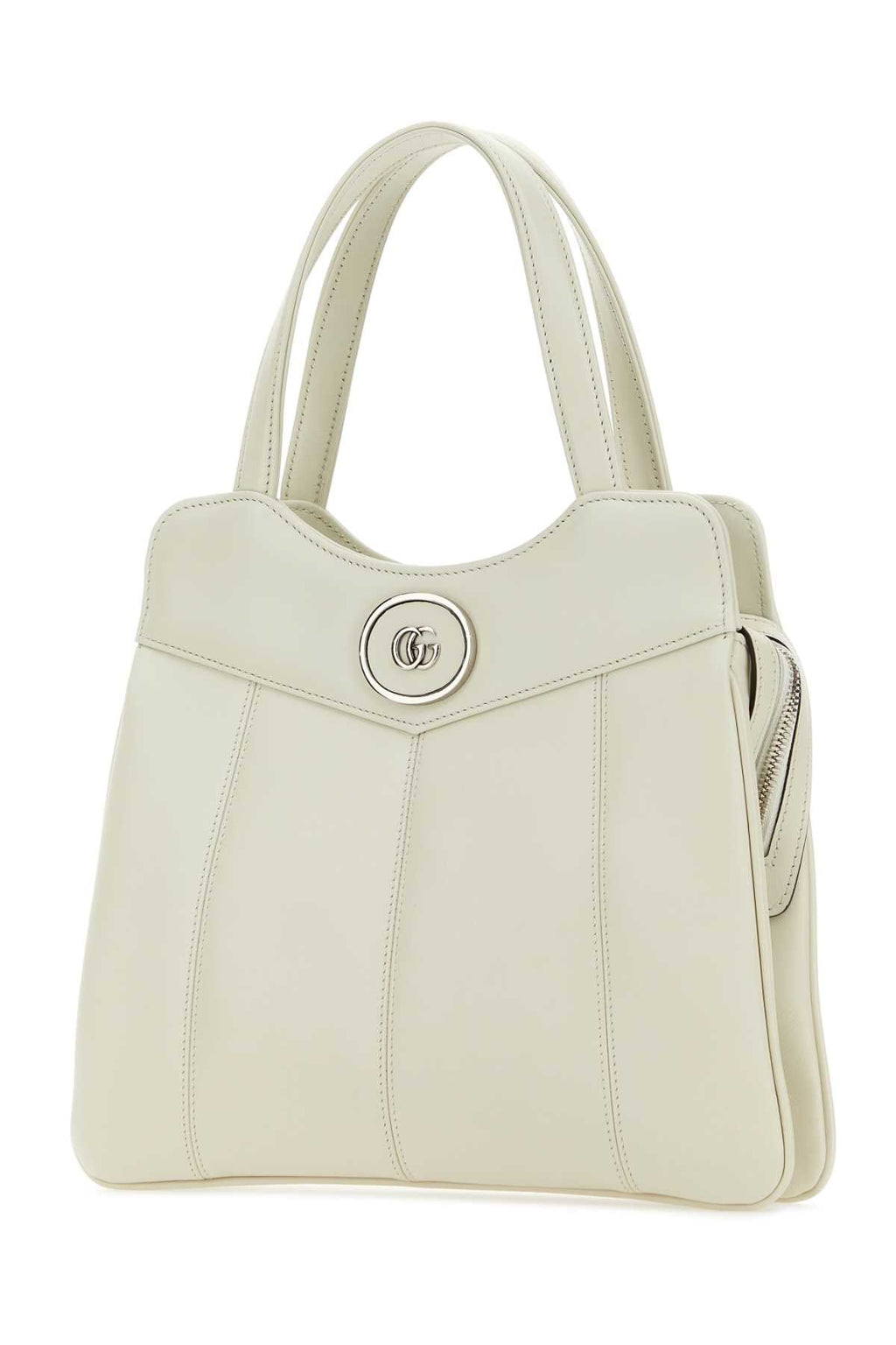 Gucci Women Chalk Leather Small Petite Gg Handbag