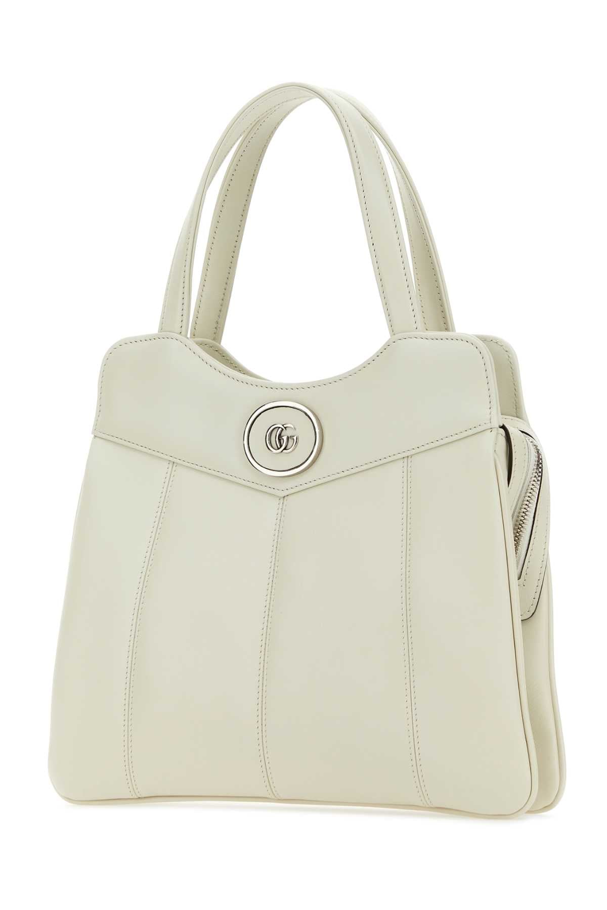 Gucci Women Chalk Leather Small Petite Gg Handbag