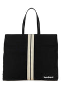 Palm Angels Men Black Canvas Shopping Bag