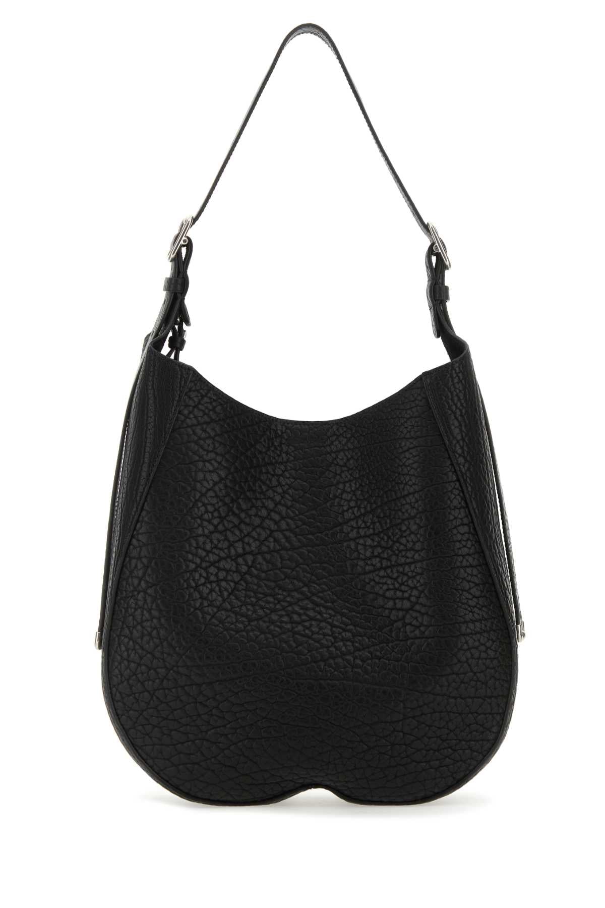 Burberry Women Black Leather Medium Chess Shoulder Bag