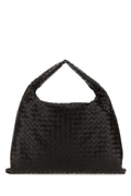 Bottega Veneta Women Dark Brown Leather Hop Shoulder Bag