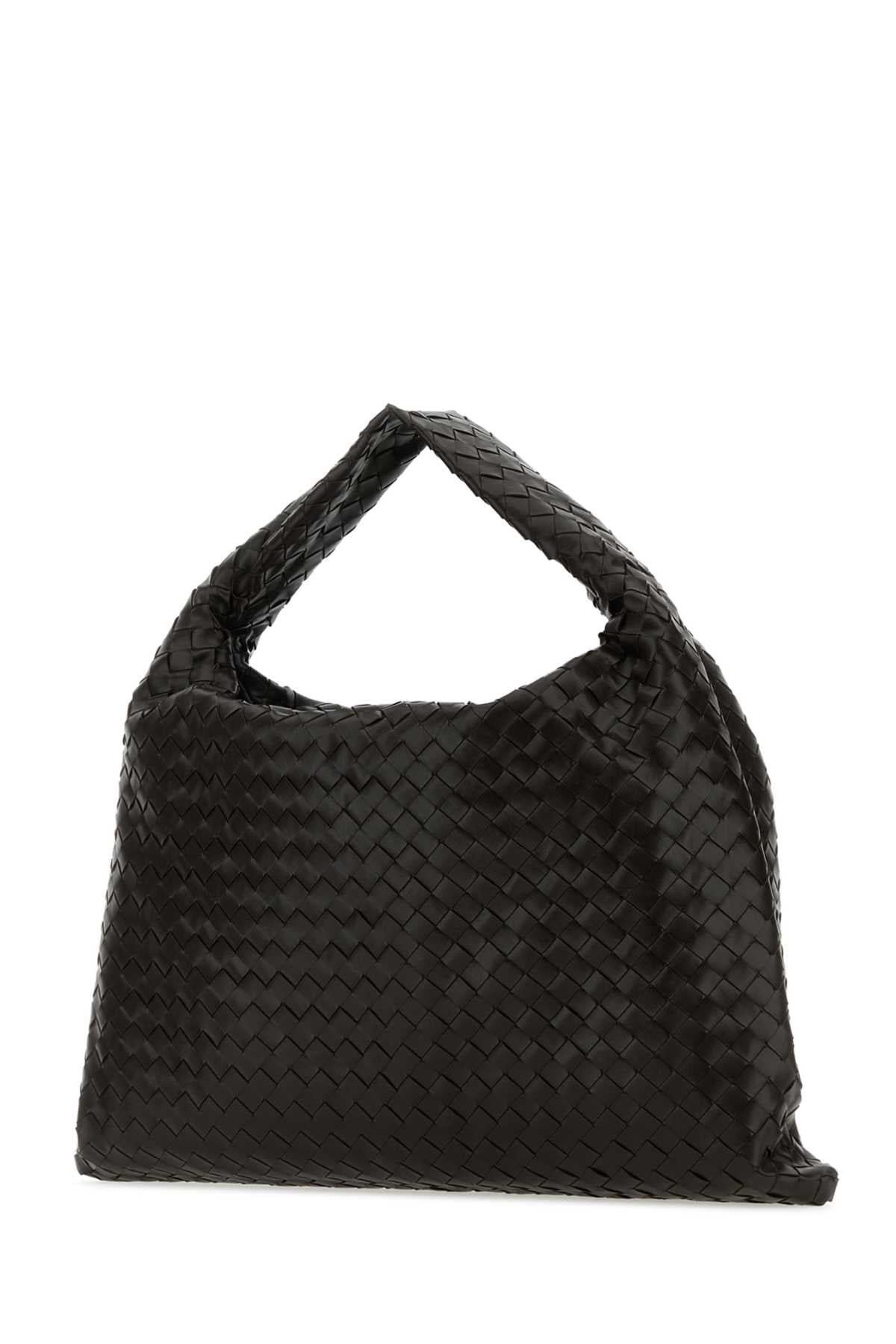 Bottega Veneta Women Dark Brown Leather Hop Shoulder Bag