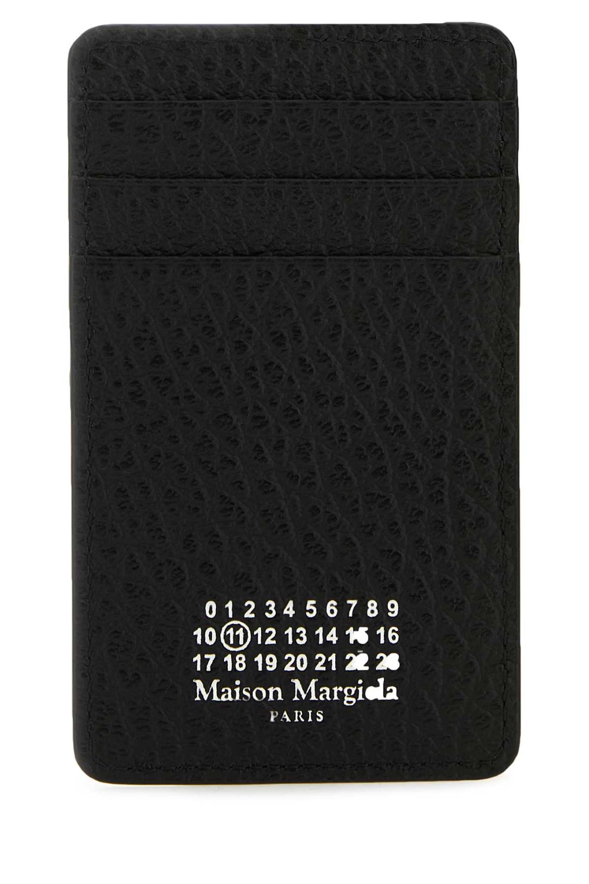 Maison Margiela Men Black Leather Card Holder