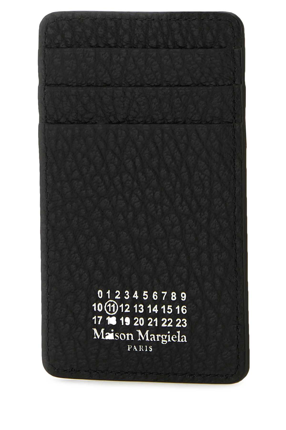 Maison Margiela Men Black Leather Card Holder