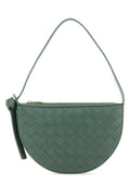 Bottega Veneta Women Sage Green Leather Mini Sunrise Shoulder Bag