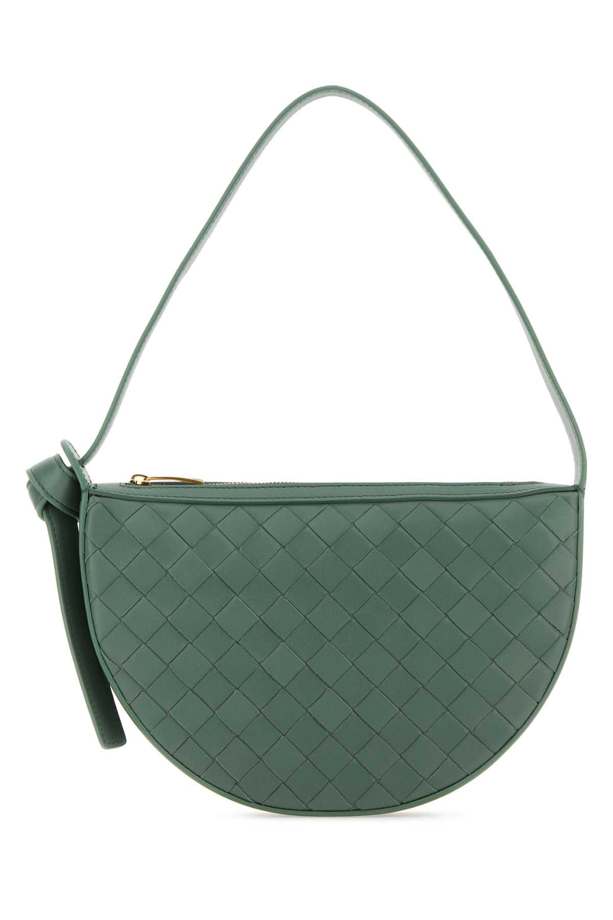 Bottega Veneta Women Sage Green Leather Mini Sunrise Shoulder Bag