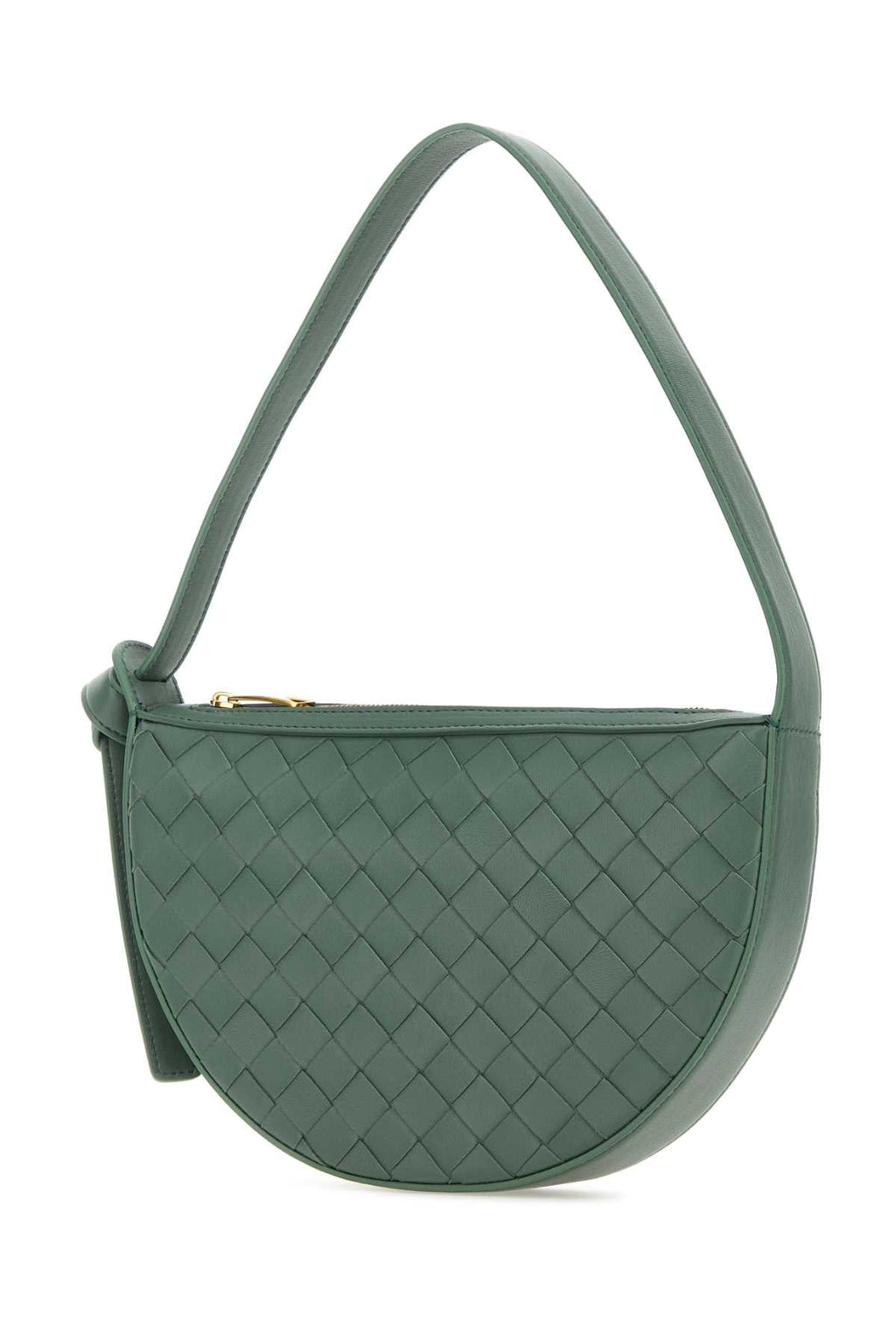Bottega Veneta Women Sage Green Leather Mini Sunrise Shoulder Bag