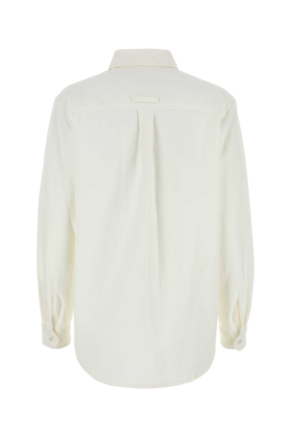 A.P.C. Women White Denim Tina Shirt
