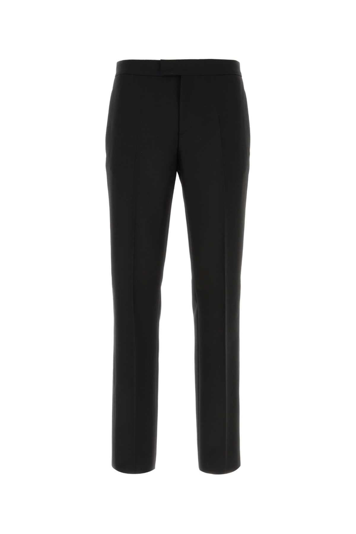 Versace Men Black Wool Blend Pant