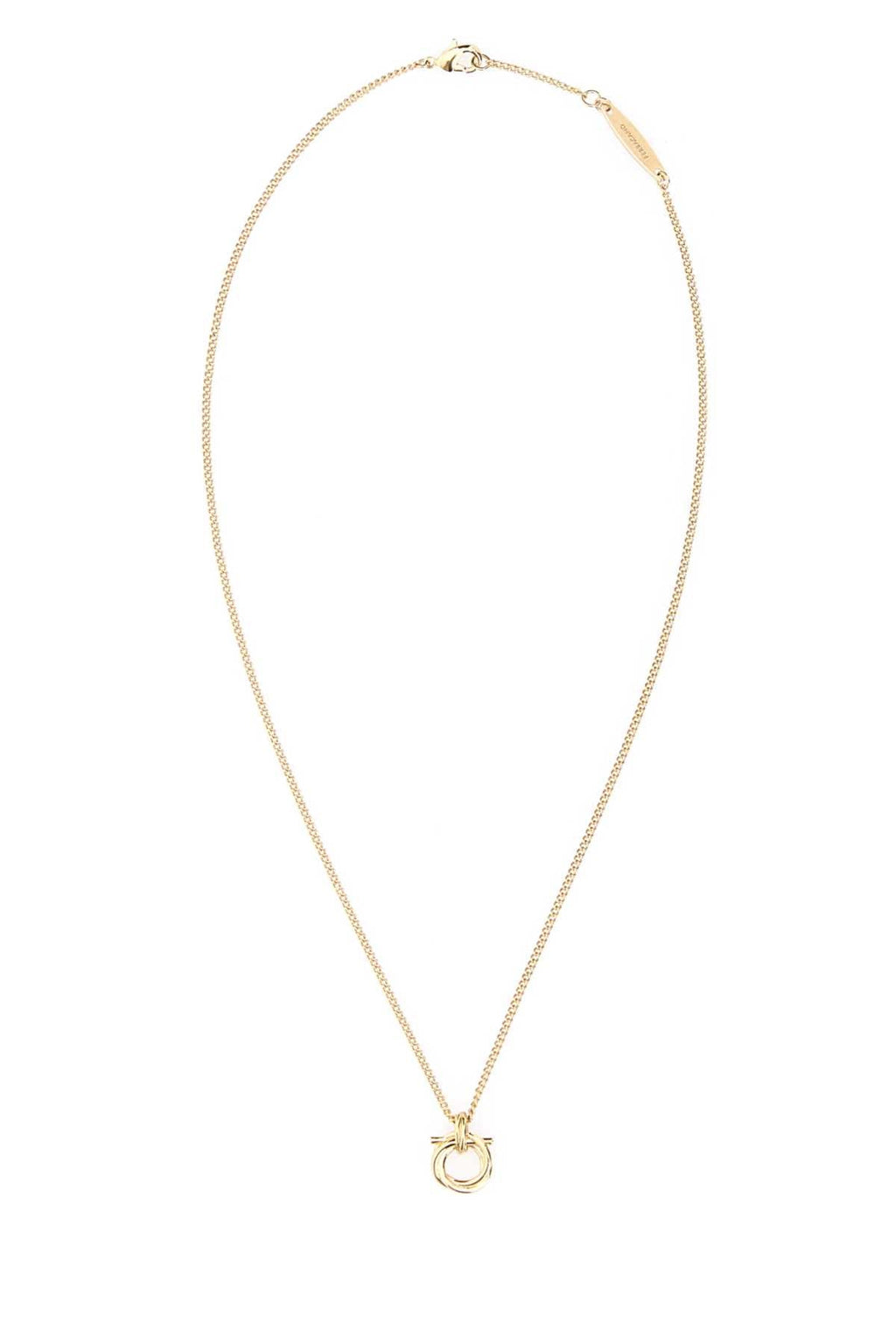 Salvatore Ferragamo Women Gold Metal Gancini Necklace